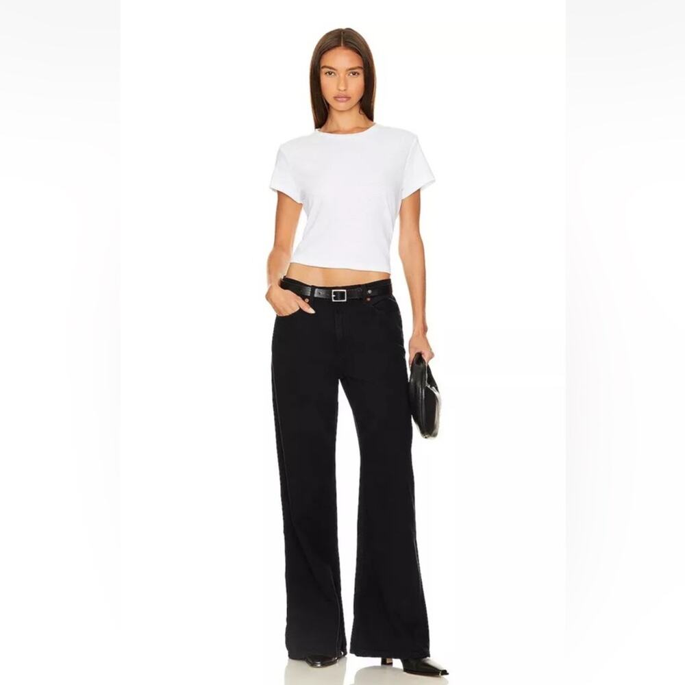 NWT RE/DONE Originals Low Rider Loose Jeans Black Flow sz 29 Wide Leg Revolve